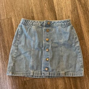 Jean button up skirt